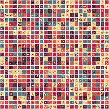 Soyut geometrik desen, üretici hesaplama vektörü çizimi