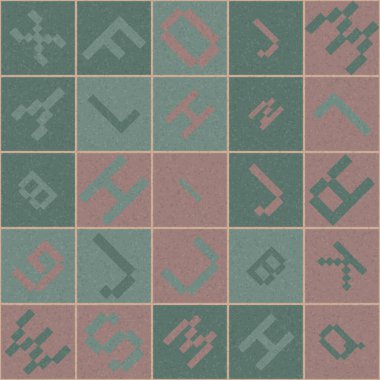 Soyut geometrik desen, üretici hesaplama vektörü çizimi