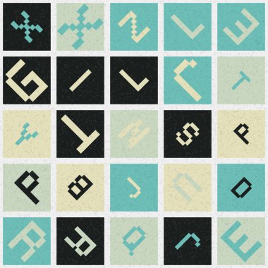 Soyut geometrik desen, üretici hesaplama vektörü çizimi