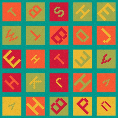 Soyut geometrik desen, üretici hesaplama vektörü çizimi