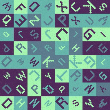 Soyut geometrik desen, üretici hesaplama vektörü çizimi