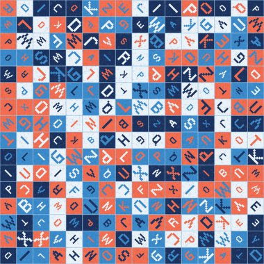 Soyut geometrik desen, üretici hesaplama vektörü çizimi