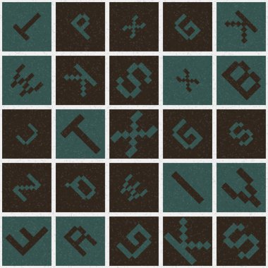 Soyut geometrik desen, üretici hesaplama vektörü çizimi