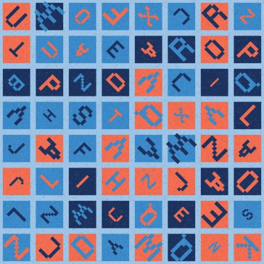 Soyut geometrik desen, üretici hesaplama vektörü çizimi