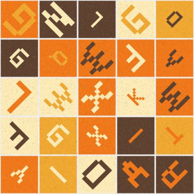 Soyut geometrik desen, üretici hesaplama vektörü çizimi