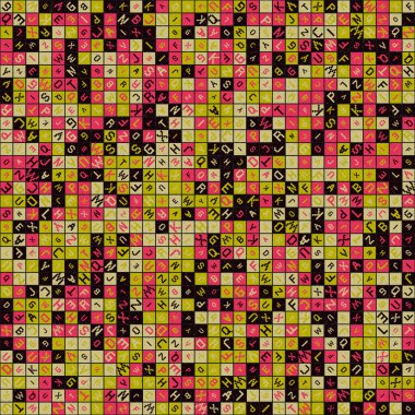 Soyut geometrik desen, üretici hesaplama vektörü çizimi