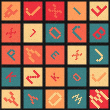 Soyut geometrik desen, üretici hesaplama vektörü çizimi