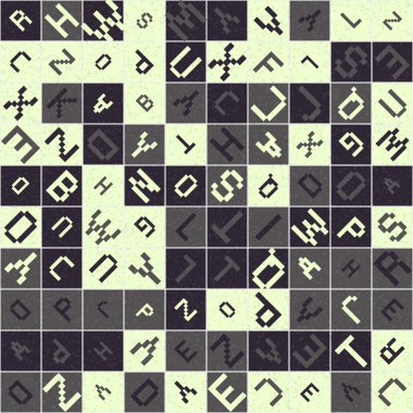 Soyut geometrik desen, üretici hesaplama vektörü çizimi