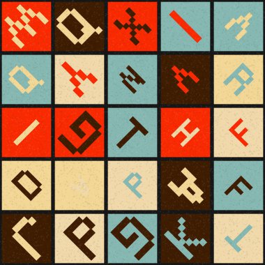 Soyut geometrik desen, üretici hesaplama vektörü çizimi