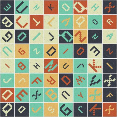 Soyut geometrik desen, üretici hesaplama vektörü çizimi