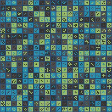 Soyut geometrik desen, üretici hesaplama vektörü çizimi