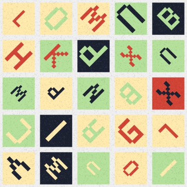 Soyut geometrik desen, üretici hesaplama vektörü çizimi