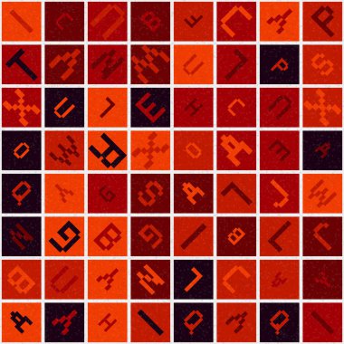 Soyut geometrik desen, üretici hesaplama vektörü çizimi