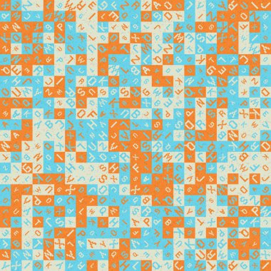 Soyut geometrik desen, üretici hesaplama vektörü çizimi