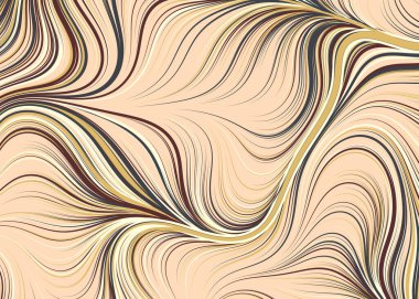 Dalgalı çizgileri olan soyut geometrik desen