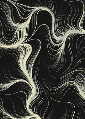 Dalgalı çizgileri olan soyut geometrik desen