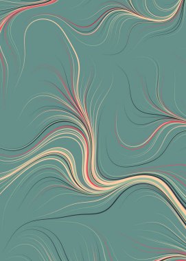 Dalgalı çizgileri olan soyut geometrik desen