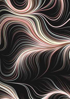 Dalgalı çizgileri olan soyut geometrik desen