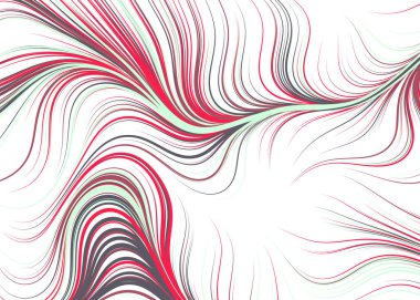 Dalgalı çizgileri olan soyut geometrik desen