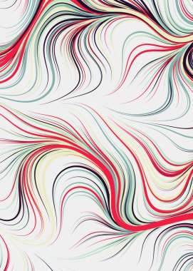 Dalgalı çizgileri olan soyut geometrik desen