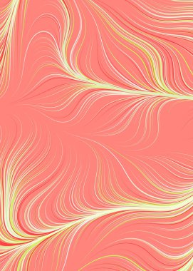 Dalgalı çizgileri olan soyut geometrik desen