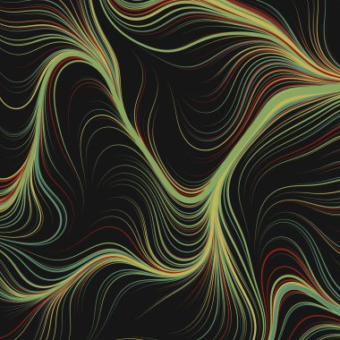 Dalgalı çizgileri olan soyut geometrik desen