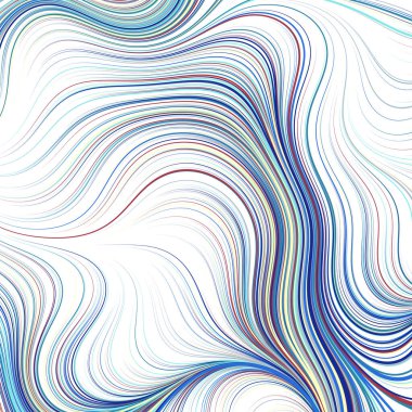 Dalgalı çizgileri olan soyut geometrik desen