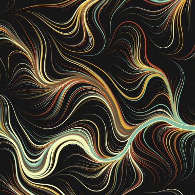 Dalgalı çizgileri olan soyut geometrik desen