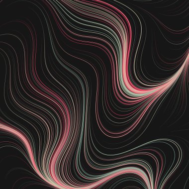 Dalgalı çizgileri olan soyut geometrik desen