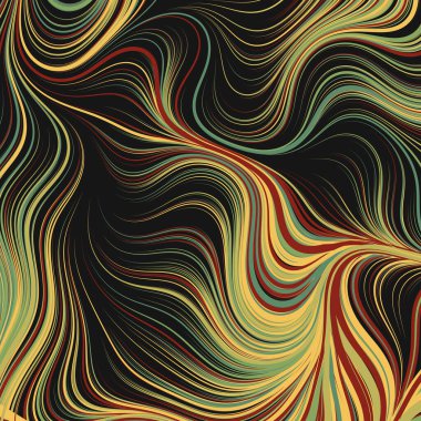 Dalgalı çizgileri olan soyut geometrik desen