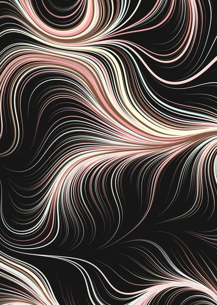 Dalgalı çizgileri olan soyut geometrik desen