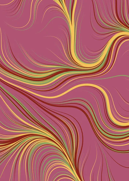Abstract Geometrisch Patroon Met Golvende Lijnen — Stockvector