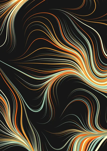 Dalgalı çizgileri olan soyut geometrik desen