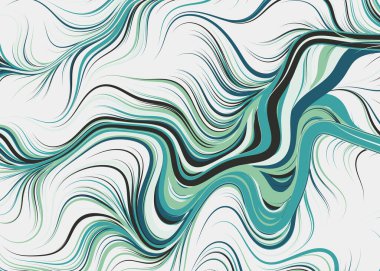 Dalgalı çizgileri olan soyut geometrik desen