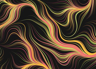 Dalgalı çizgileri olan soyut geometrik desen