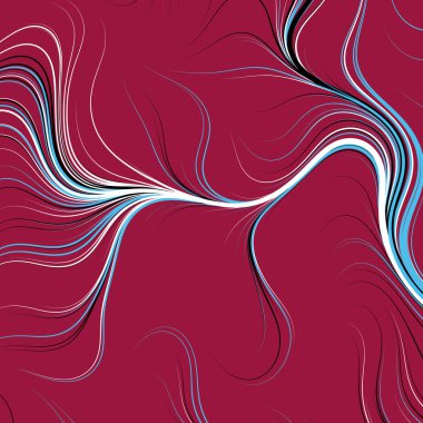 Dalgalı çizgileri olan soyut geometrik desen