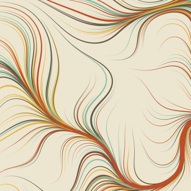 Dalgalı çizgileri olan soyut geometrik desen