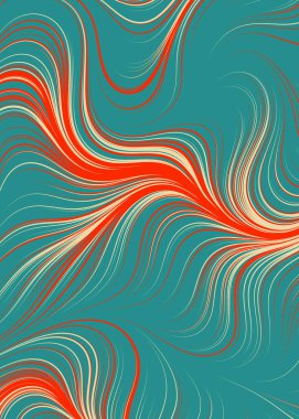 Dalgalı çizgileri olan soyut geometrik desen