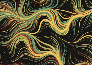 Dalgalı çizgileri olan soyut geometrik desen