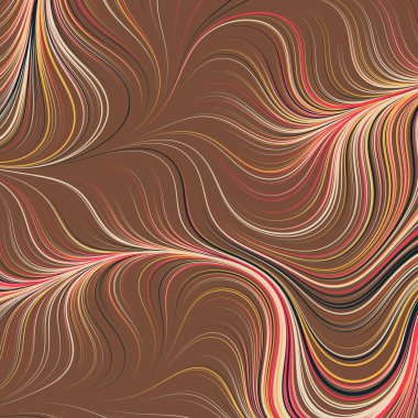 Dalgalı çizgileri olan soyut geometrik desen