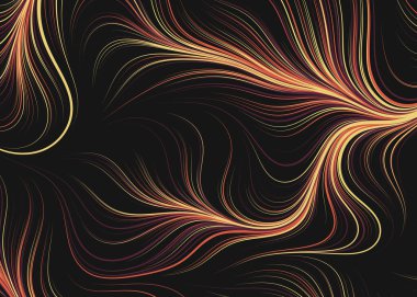 Dalgalı çizgileri olan soyut geometrik desen