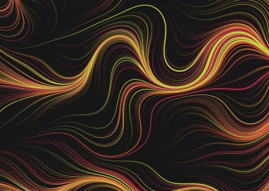 Dalgalı çizgileri olan soyut geometrik desen