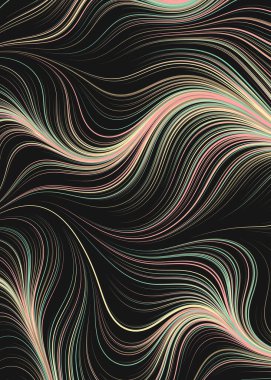 Dalgalı çizgileri olan soyut geometrik desen