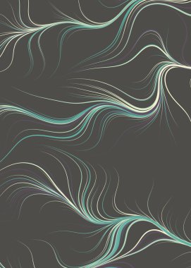 Dalgalı çizgileri olan soyut geometrik desen