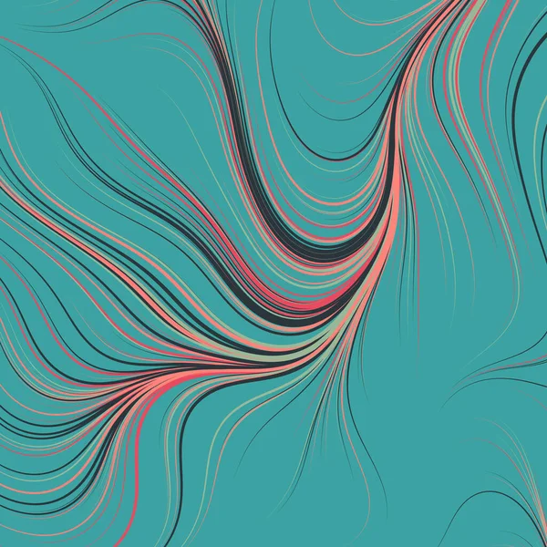 Patrón Geométrico Abstracto Con Líneas Onduladas — Vector de stock