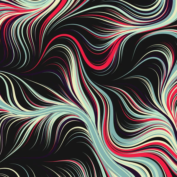 Modèle Géométrique Abstrait Avec Des Lignes Ondulées — Image vectorielle