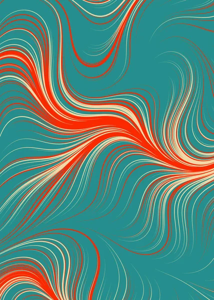 Abstraktes Geometrisches Muster Mit Welligen Linien — Stockvektor