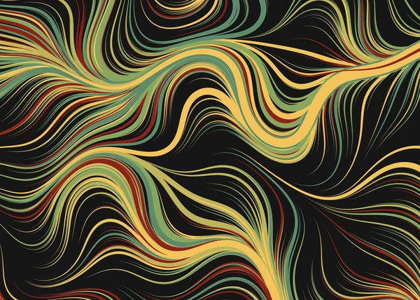 Dalgalı çizgileri olan soyut geometrik desen