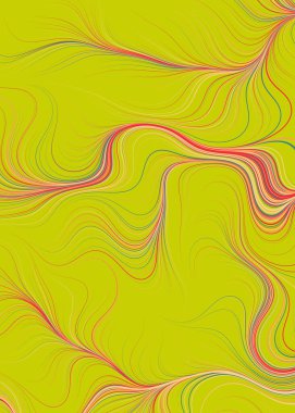 Dalgalı çizgileri olan soyut geometrik desen