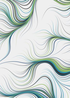 Dalgalı çizgileri olan soyut geometrik desen